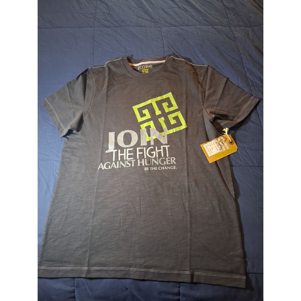 Ecoths Mens Fight Tee Organic Cotton Graphic T-Shirt Phantom Gray‎ Large D075981